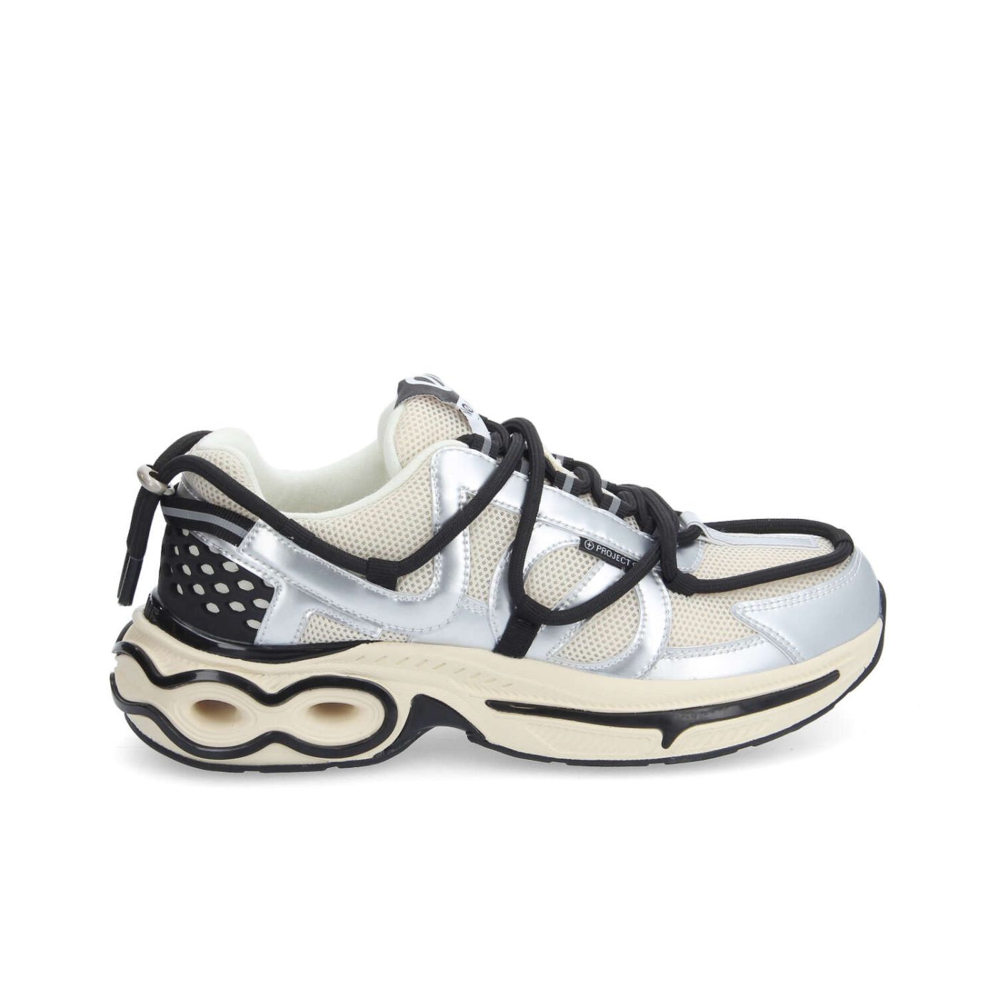 WILLO RUNNER W - MESH/METAL - OFF WHITE/SILVER